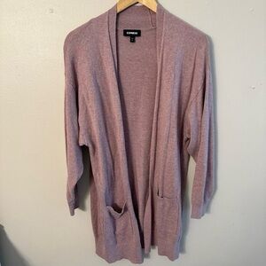 2 for $20 EXPRESS Marled Long Cardigan Sweater Top Duster Jacket in Pink